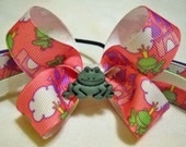 Green Frog Princess Hairbow Ponytail Holder