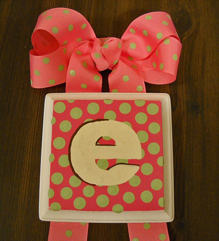 Handpainted Wooden Hairbow Holder