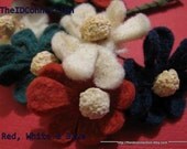 Millinery Flowers 1950's Floral Corsage Boutonniere Patriotic Red, White, Blue vintage 50's Patriot  Political Tea Party Patriotism American