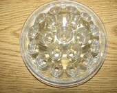 Vintage Glass Floral FROG, Pencil Holder, Paper Weight, Desk Decor, Flower Pot Frog