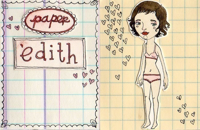 Paper Edith Handmade Paper Doll