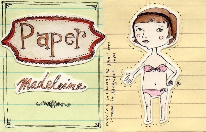 Paper Madeline Handmade Paper Doll