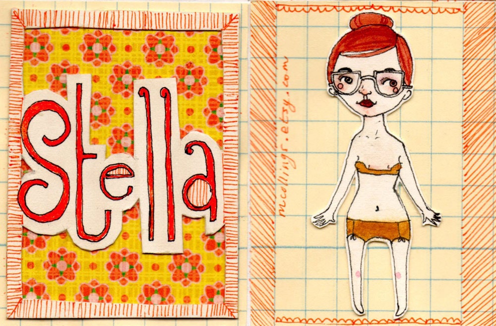 Paper Stella Handmade Paper Doll
