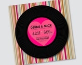 Wedding Invitation Debbie - Vinyl Record Design - Samples available