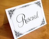 Wedding Reception or Ceremony Reserved Sign - Chose Color and Design