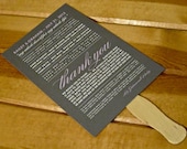 Custom Fan Wedding Programs - Choose Design and Colors