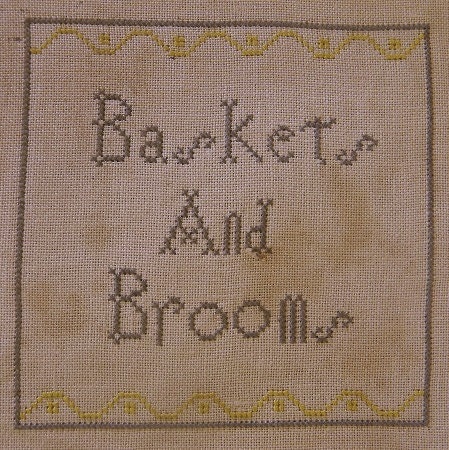 NEW cross stitch pattern - Baskets and Brooms - alphabet series from Notforgotten Farm