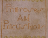 NEW cross stitch pattern - Primroses and Pincushions -  alphabet series from Notforgotten Farm