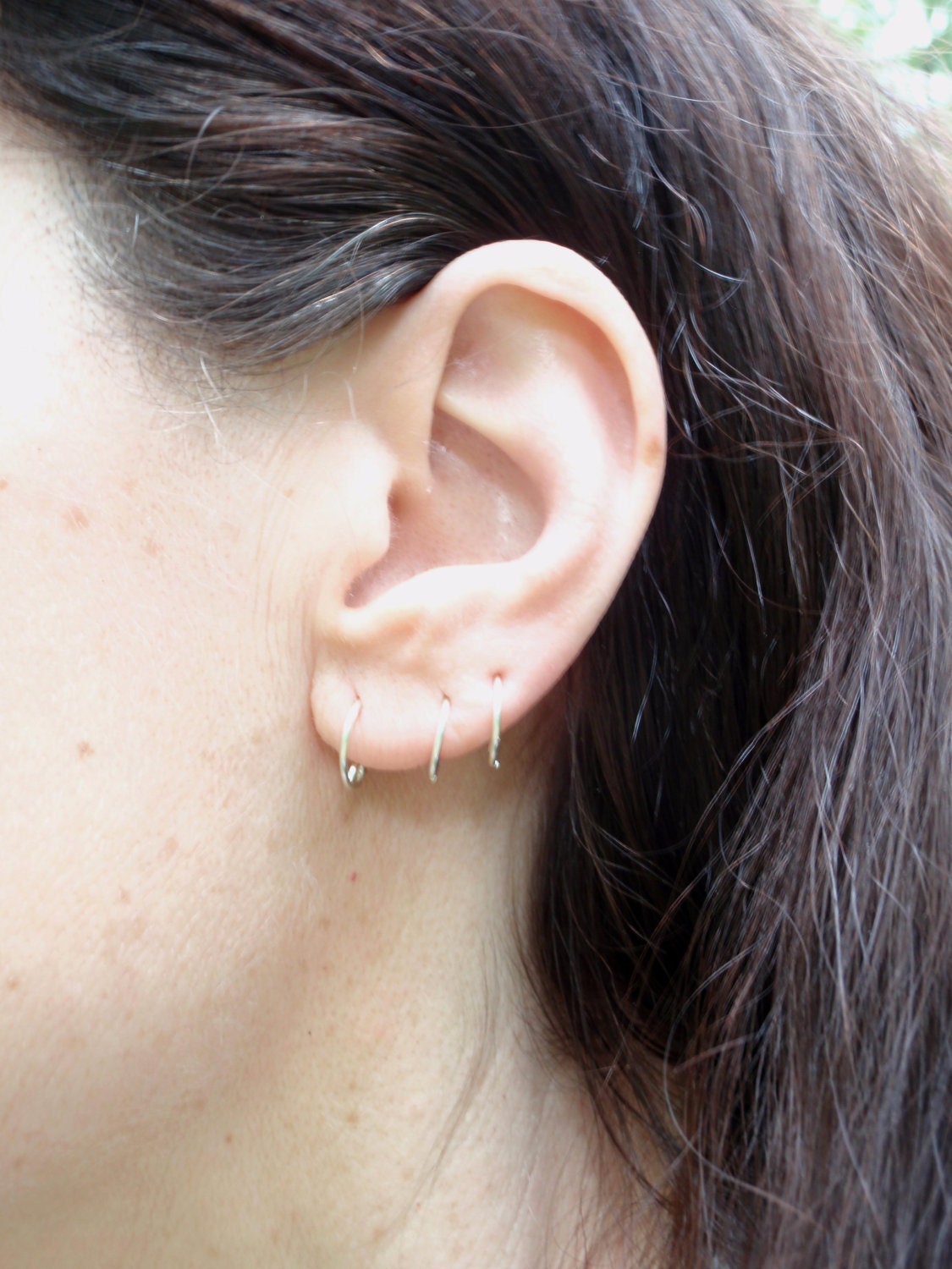 20 Gauge Argentium Stering Silver Earring Hoops - 10mm