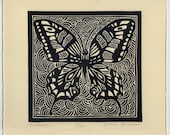 SWALLOWTAIL original linocut