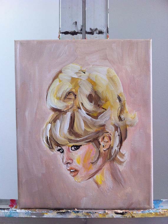 ORIGINAL Painting Brigitte Bardot 8x10"