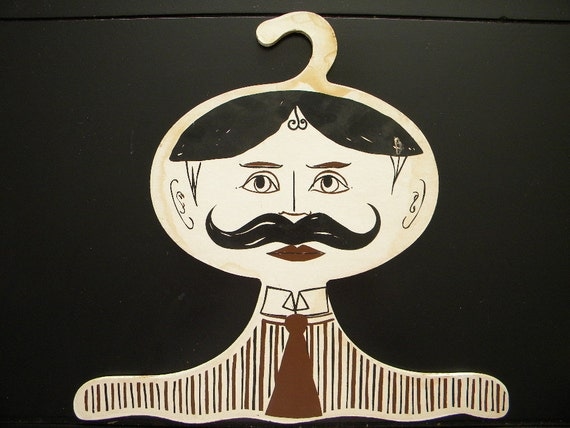 Fabulous Vintage 60's Victorian Man Clothing Hanger