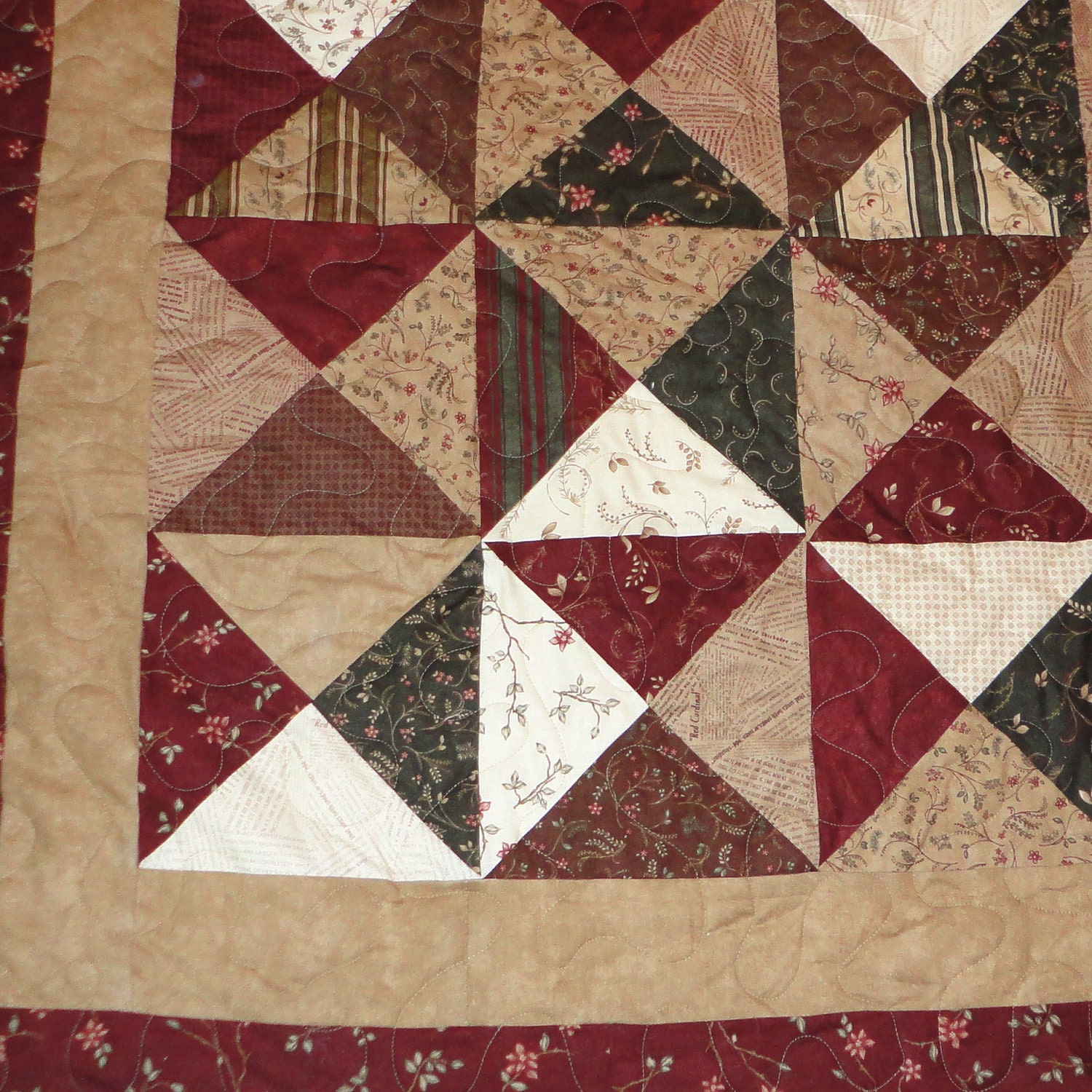 Northern cardinal Twin size quilt
