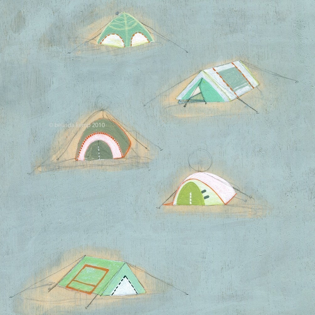 archival fine art giclee print - limited edition . 7 tents