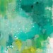 archival fine art giclee print . semi-abstract landscape mixed media . mist garden 1