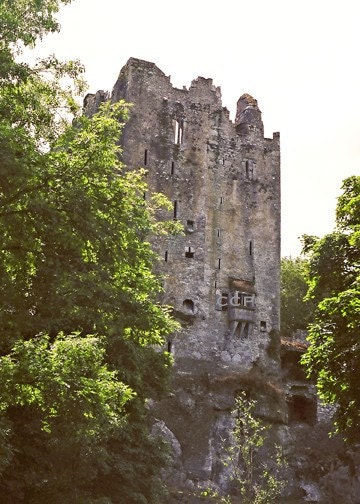 Ireland Photography Architecture Lanscape Blarney Castle Cork Home Decor Matted 5 x 7 Vintage