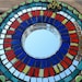 Round Mirror Stained Glass Mosaic Vintage Jewelry