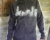 S, M L, XL, XXL, XXXL - Mens Skyline Track Jacket in Charcoal