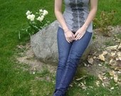 New - S, M, L, XL, XXL  Lacing Stripe Tank in Gray
