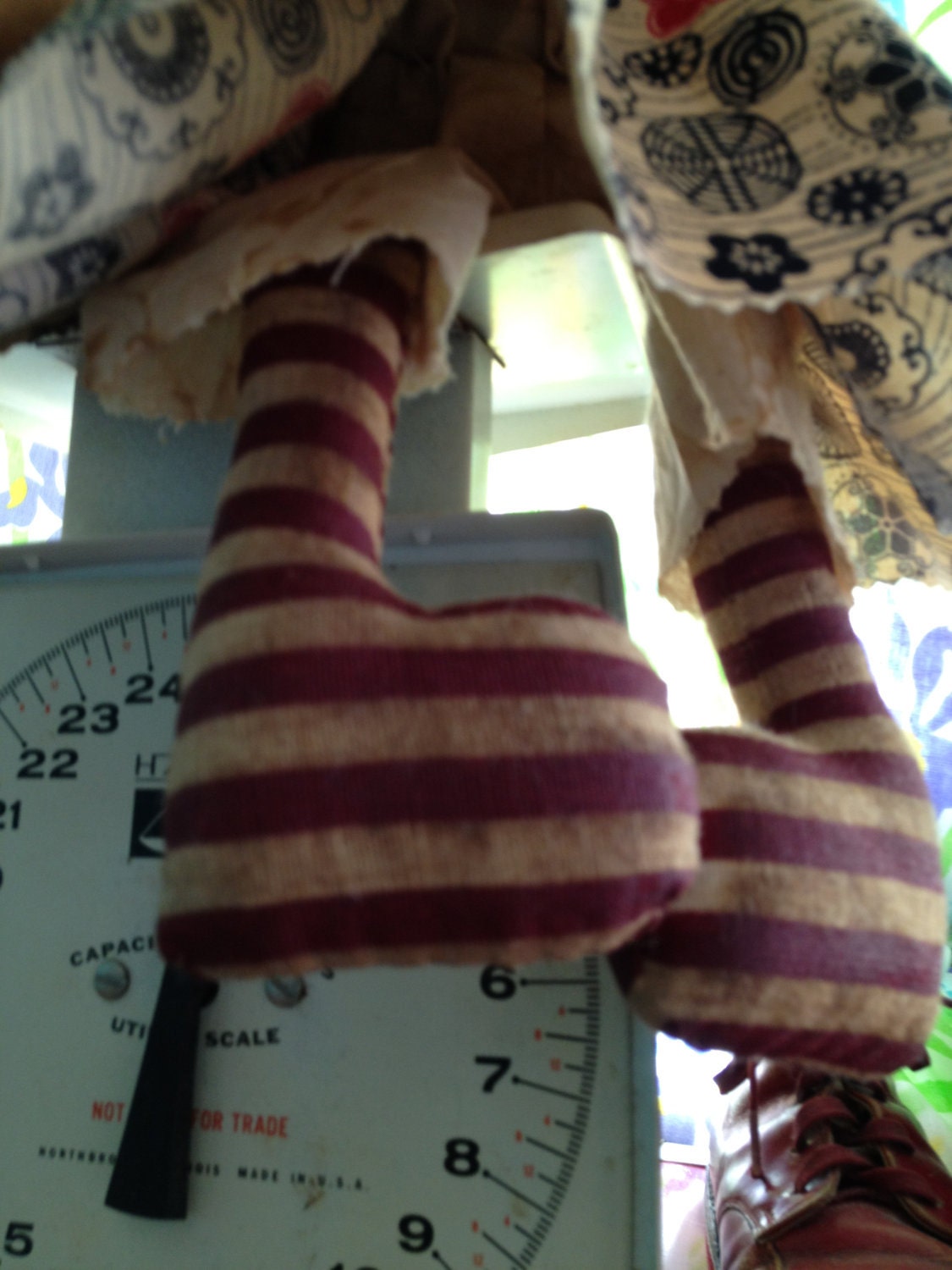 Cloth raggedy Ann doll Primitive Folk Art Annie