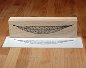 Slender large willow leaf - mounted rubber stamp