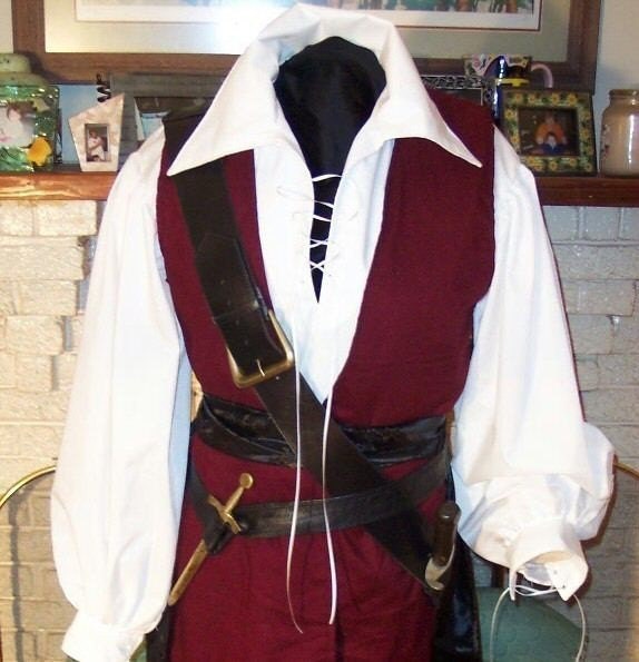 Pirate mens Renaissance Buccaneer Mate custom Costume - zachulascrypt