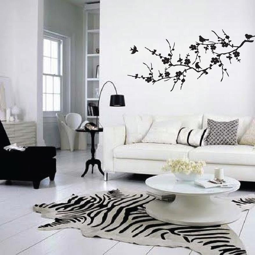 Japanese Cherry Blossom with Birds Vinyl Wall Art Decal