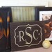 Monogram Simple Vinyl Wall Decal Sized for 16x20 frame or mirror