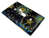 Blue Celestial Sun Moon and Stars Light Switch Cover Home Decor Switchplate Switch Plate Summer Solstice  604