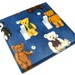 Teddy Bears Double Light Switch Cover - Children Decor Switchplate Switch Plate Blue Nursery Decor LAST ONE d48