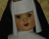Vintage Large composition Nun Doll All Original