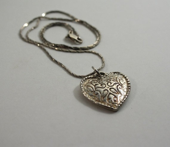 Embossed Handmade Heart Pendant