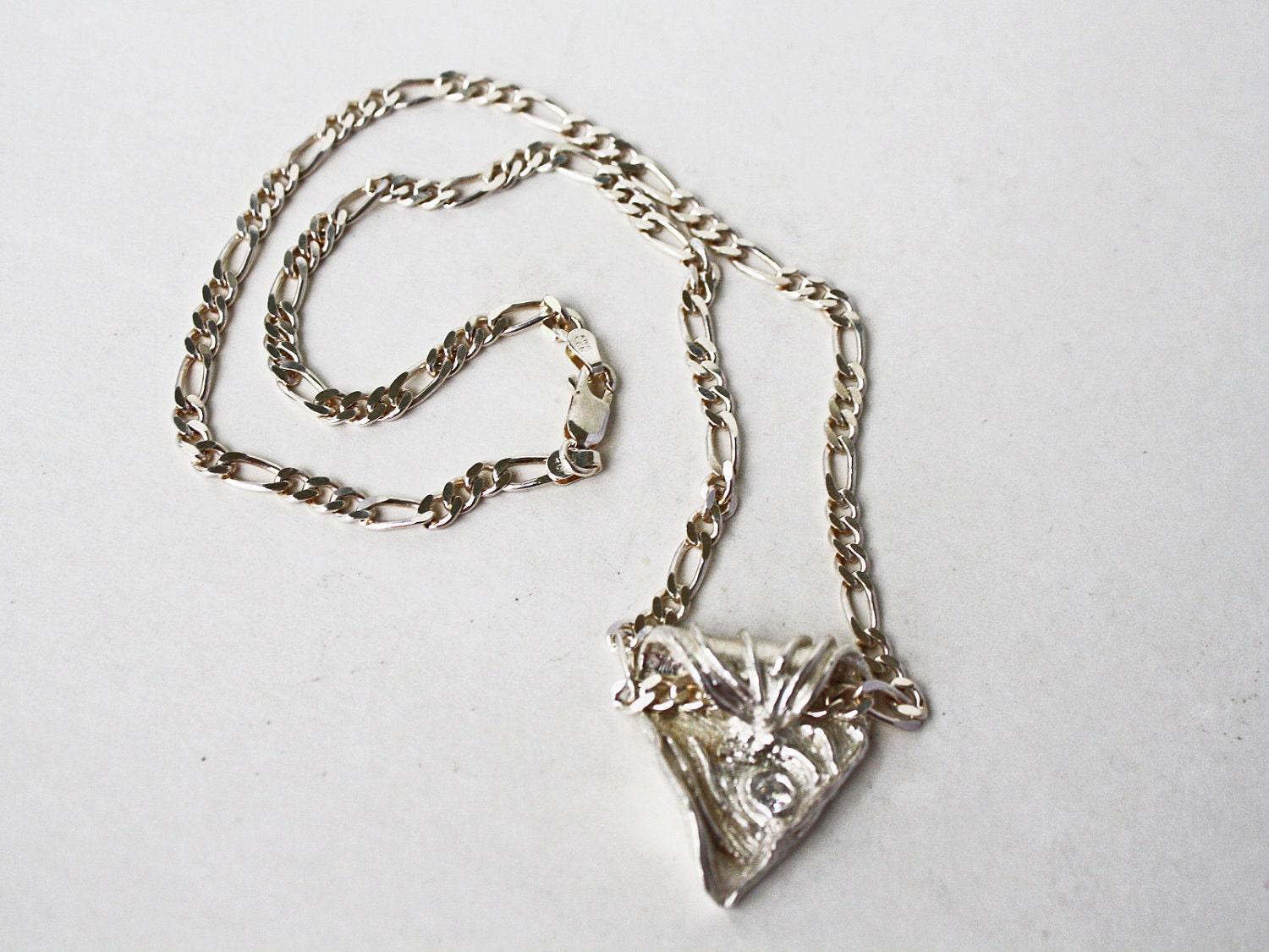 Precious metal clay Fold-over Pendant
