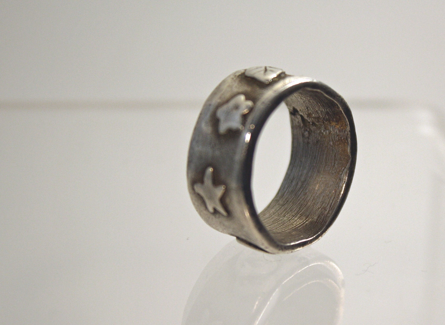 Metal Clay Antiqued  Ring