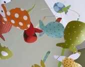 Fish Mobile, baby mobile, ocean mobile, modern baby mobile, custom baby mobile, modern nursery art, baby room decor, custom baby gift