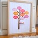 Family Tree Print, modern nursery wall art, custom baby print, wall art, birds, leaves, branches, birth print, name print, CUSTOM 11x14