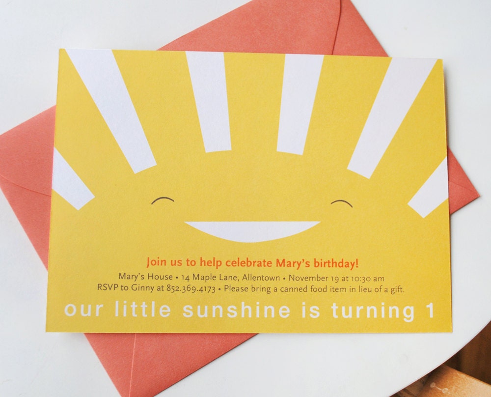 You are my Sunshine kids birthday party invitations, DIGITAL FILE