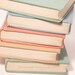Vintage Pastel Books Photography Print Pale Pink Mint Green Light Blue Light Yellow Wall Art Home Decor 8x12