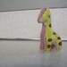 Vintage  Patchwork Giraffe Ceramic Nursery Decoration