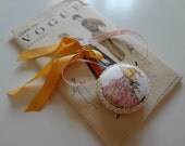 Vintage Graphic Retractable Tape Measure - Sunbonnet Girl Crinoline Lady from Sweetscarlett