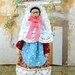 Frida Kahlo Doll Miniature Art In Lace Veil