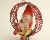 Vintage Pinecone Gnome Elf Christmas Tree Ornament
