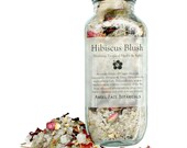 Hibiscus Blush -  Pink Himalayan Bath Salts w/ Tropical Lemongrass and Ylang Ylang - Turns Water a Romantic Pink Hue - Organic - Vegan 16 oz