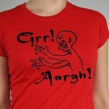 Grr Aargh - Red - Womens Fitted Tshirt Sizes SM-2XL