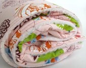 Plush Baby Blanket (Small) - Petal Pink Starling Birds