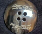 Greyhound or Whippet Dog Button - Urea Horn - hard to find