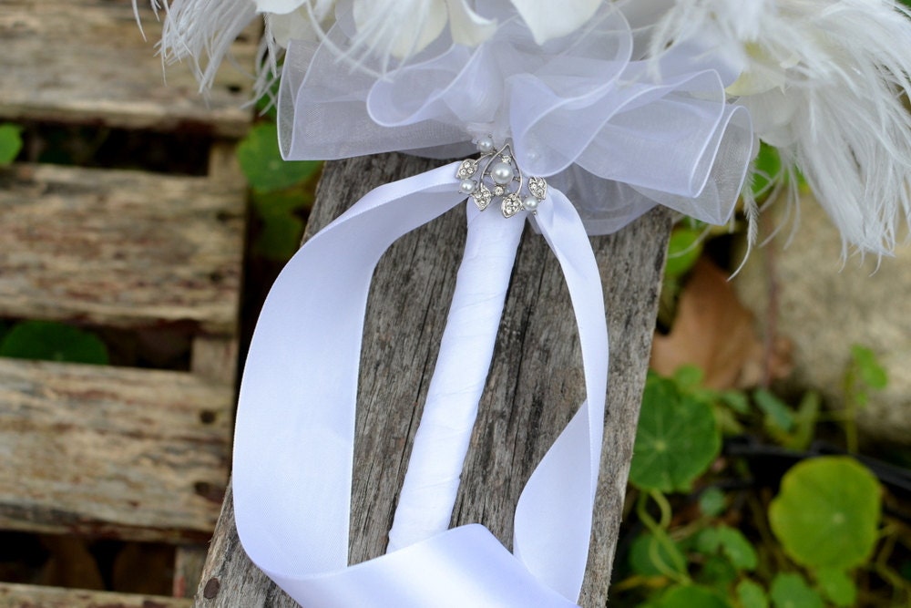 Deposit on a custom heirloom pearl posy -- made to order brooch wedding bouquet