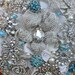 Tiffany and rhinestone brooch wedding bridal bouquet -- deposit on a made-to-order wedding bouquet