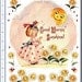 ET Waterslide Decoupage Tole Decals Vintage Appeal Flower Girl Anthropomorphic Garden