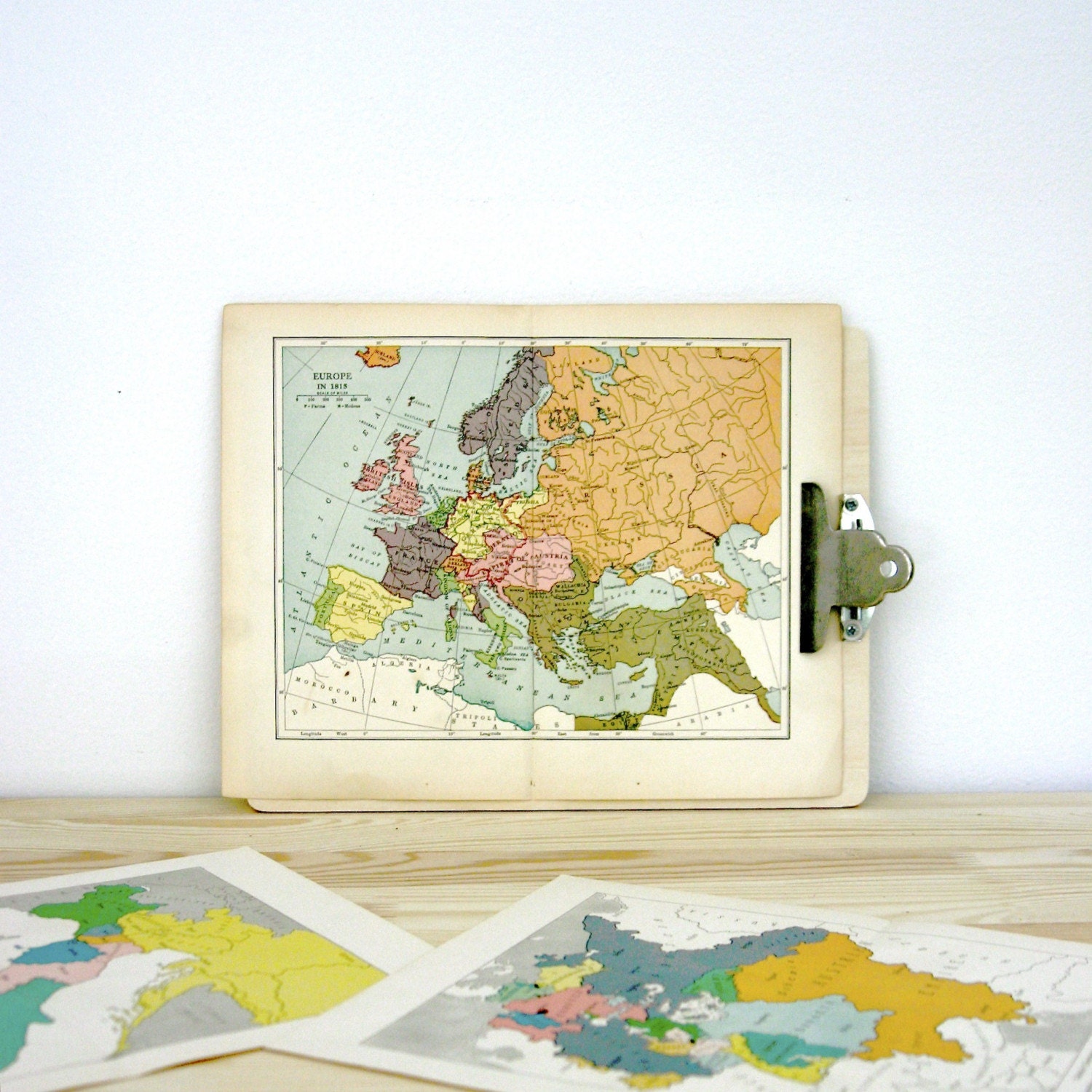 Geography Lesson....Vintage European Map... Europe in 1815